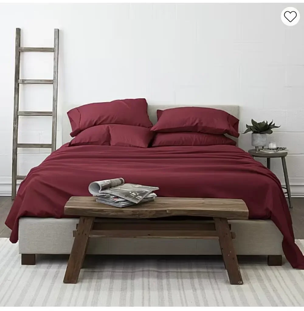 NEW! Casual Comfort iEnjoy King 6PC Premium Sheet Set Burgundy